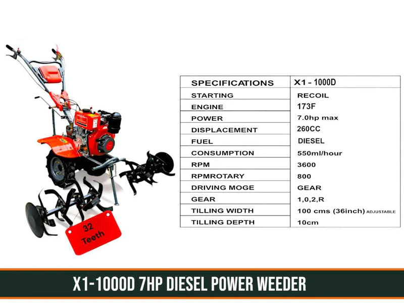 Power Weeder 7hp Diesel Engine