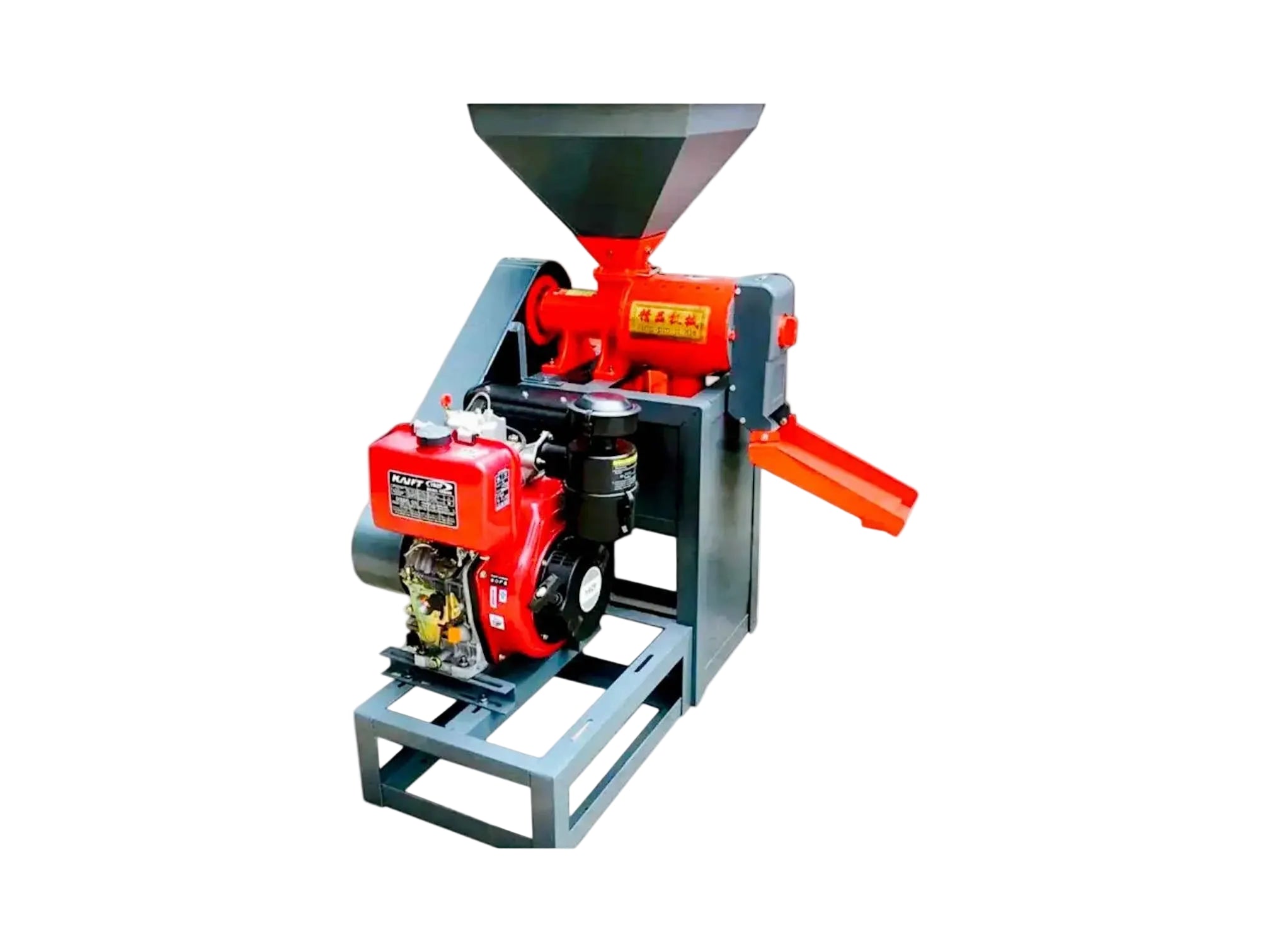 6N70 Mini Rice Mill With 13HP Diesel Engine With Manual And Self Start