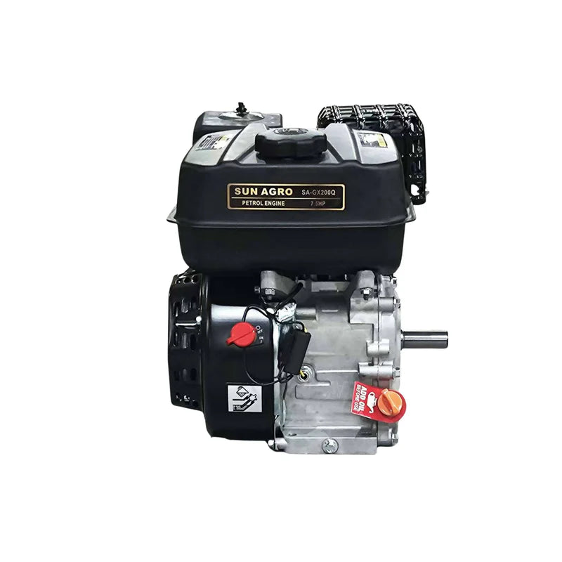 Heavy-Duty 7.5 HP Petrol Engine SA-GX200Q with Key Type (Q Type) Shaft | for Agriculture & Industrial Use