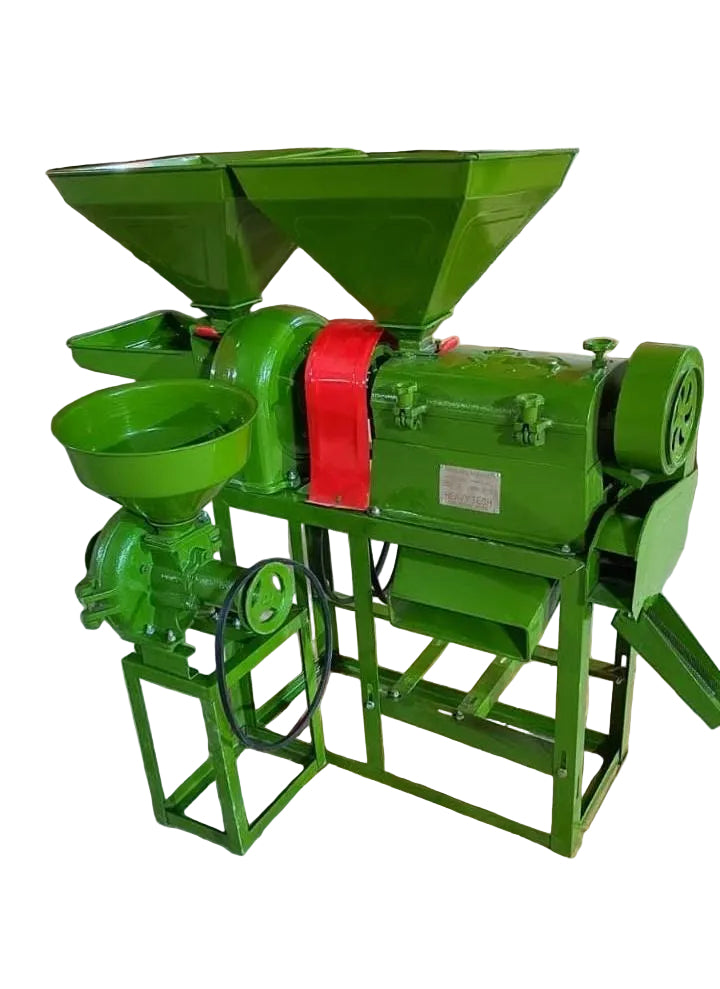 4 in 1 Mini Rice Mill with Motor - Ultimate Versatile Rice Milling Solution