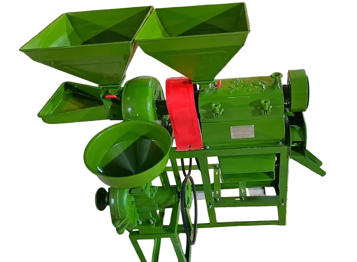 4 in 1 Mini Rice Mill with Motor - Ultimate Versatile Rice Milling Solution